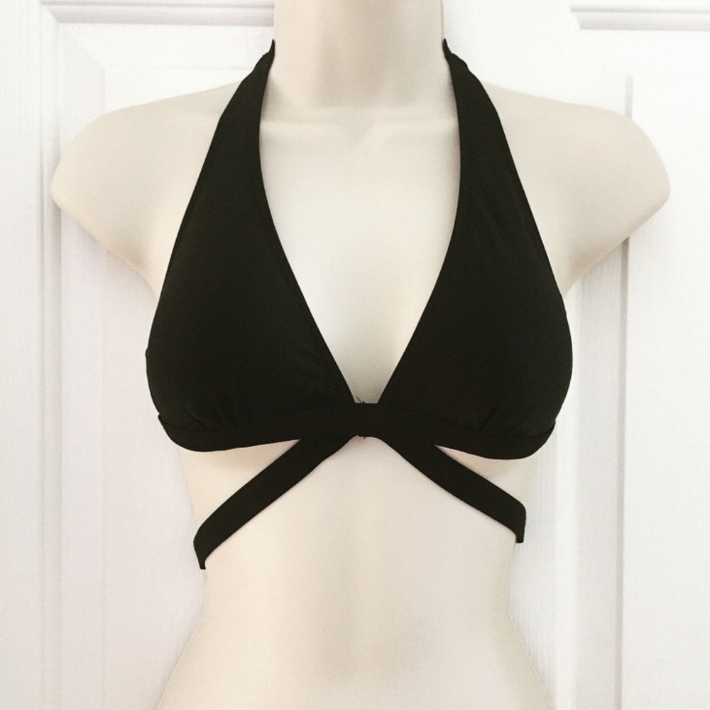 Black Strappy Bikini Top